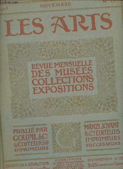 Les arts- Revue mensuelle des musses collections expositions- n23-Novembre 1903