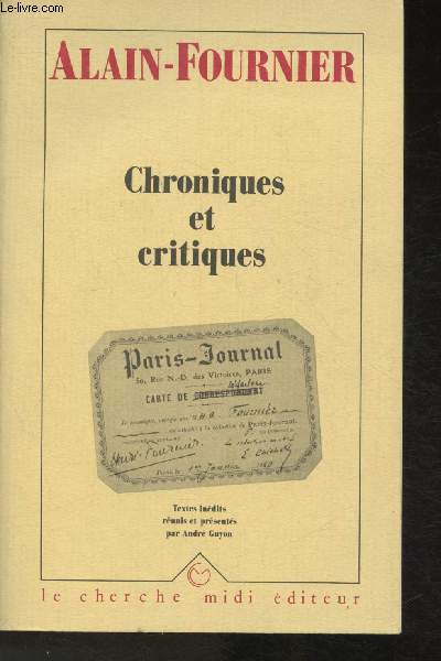 Chroniques et critiques ( Collection 