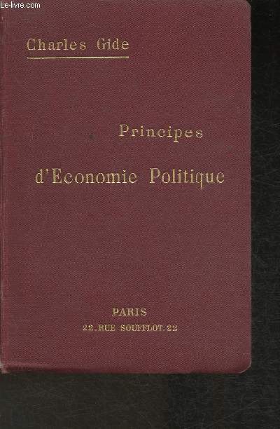 Principes d'Economie Politique