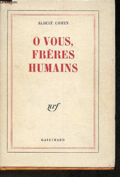 O vous, frres humains