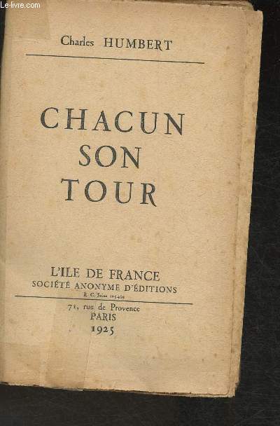 Chacun son tour