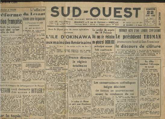 Sud-Ouest- n254 (2me anne) - 22 Juin 1945