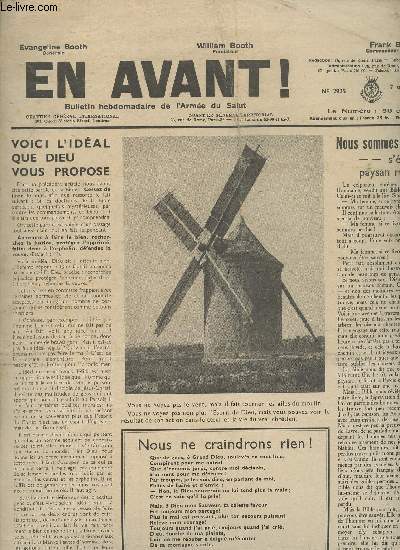 En avant- Bulletin hebdomadaire de l'Arme du Salut- n2925- 7 octobre 1939
