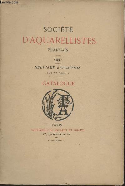 Catalogue de la neuvime exposition 1887