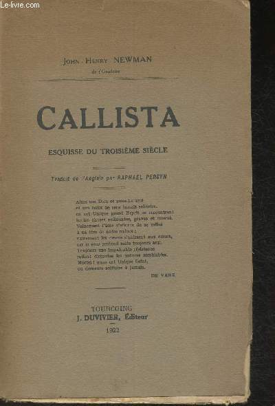 Callista- Esquisse du 3me sicle