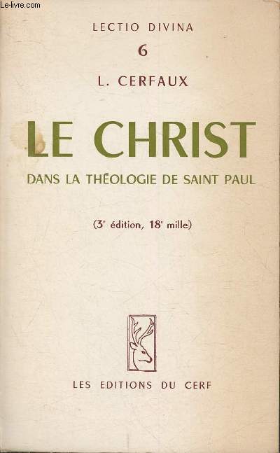 Le Christ dans la thologie de Saint Paul (Collection 