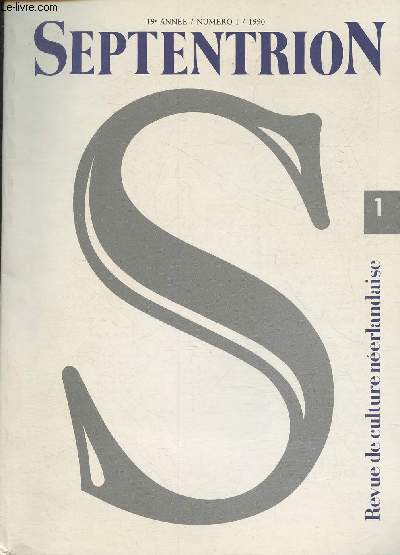Septentrion- Revue de culture nerlandaise- 19me anne- n1- 1990- Specimen