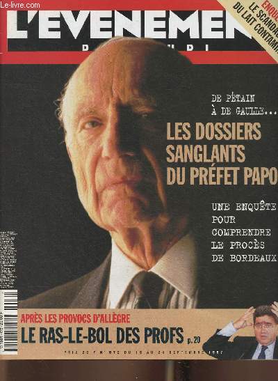 L'venement du Jeudi- N 672 Septembre 1997 -Sommaire: Oui, l'opinion peut agie contre les massacres par Martine Gozlan- Andrea Riccardi 