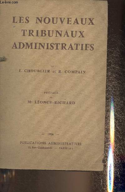 Les nouveaux tribunaux administratifs