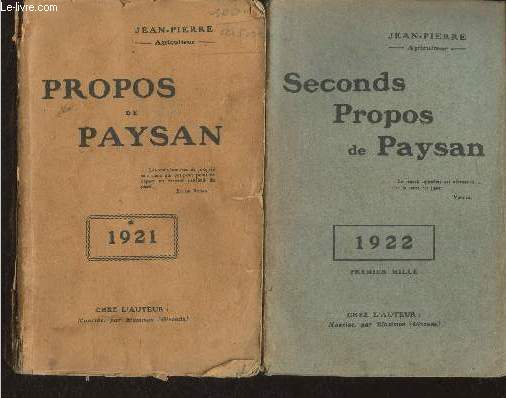 Propos de Paysan- 1  4 (4 volumes)