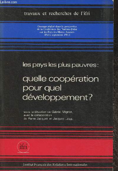 Les pays les plus pauvres quelle coopration pour quel dveloppement(Collection 