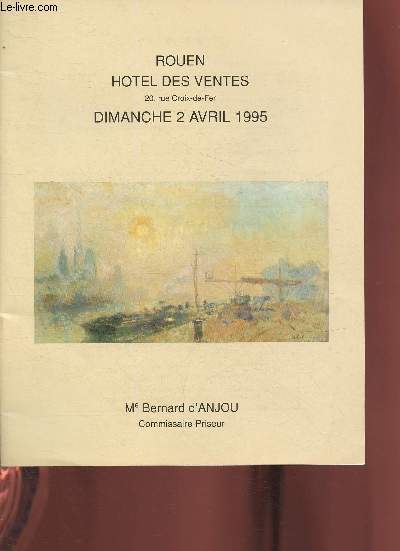 Catalogue de vente aux enchres/ Hotel des ventes Rouen 2 Avril 1995- Mobilier