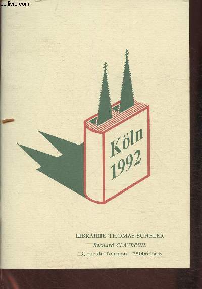 Catalogue Librairie Thomas-Scheler- 1992