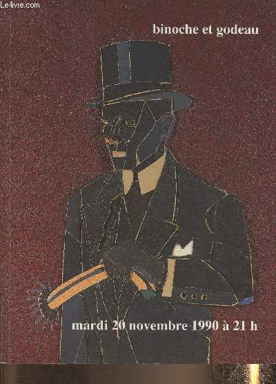 Catalogue de vente aux enchres/ Drouot Montaigne 20 novembre 1990- Importants tableaux modernes et contemporains