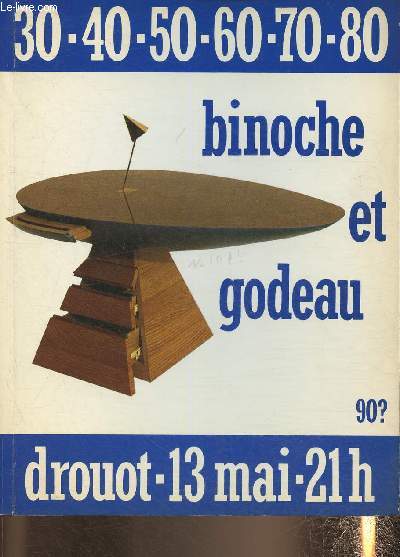 Catalogue de vente aux enchres/ Drouot, salle 9- 13 mais 1985- Annes 30,40,50,60,70,80