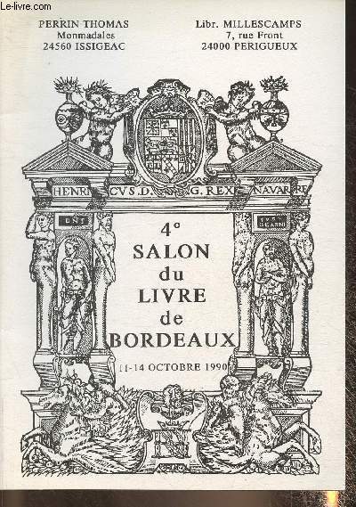 Librairies Perrin-Thomas et Millescamps- 4me salon du livre de Bordeaux- 11-14 octobre 1990