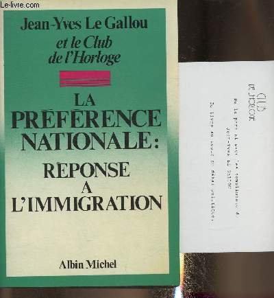 La prfrence nationale: rponse  l'immigration