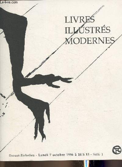 Catalogue de vente aux enchres/Drouot Richelieu, salle 1- 7 octobre 1996- Livres illustrs modernes