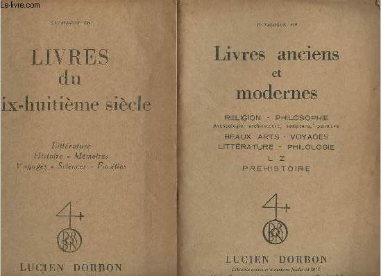 Catalogues n619-620 et 621 (3 volumes)- Livres anciens et modernes, divers thmes
