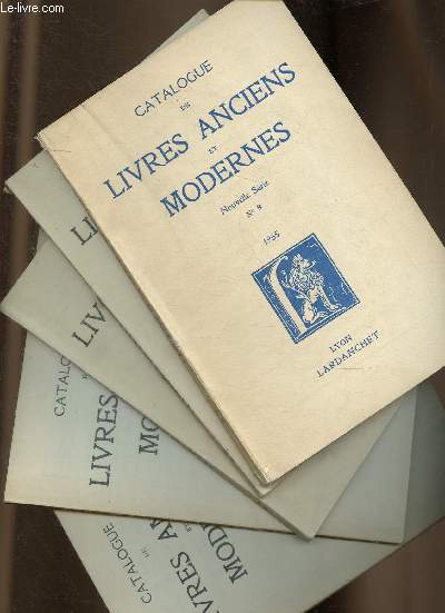 Lot de 8 catalogues de la librairie Lardanchet- Nouvelle série - n°1,2,3, 4, 5, 6, 7 et 8 (8 volumes)