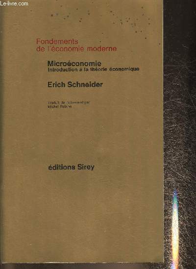 Microconomie, Introduction  la thorie conomique (Collection 