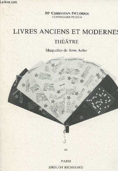 Catalogue de vente aux enchres/ 1er avril 1993- Drouot Richelieu- Livres anciens et modernes thtre