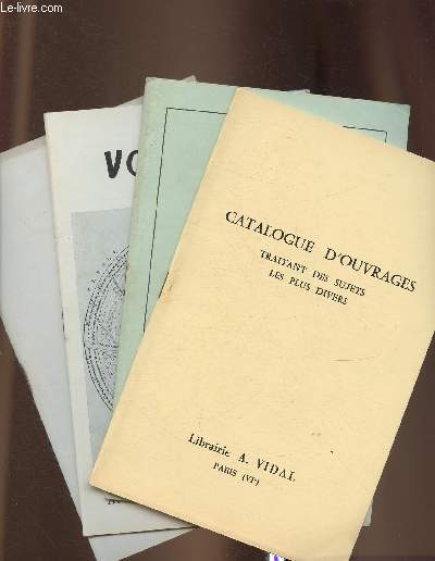 4 Catalogues d'ouvrages traitant des sujets les plus divers- Librairie A. Vidal - n°18 à 21