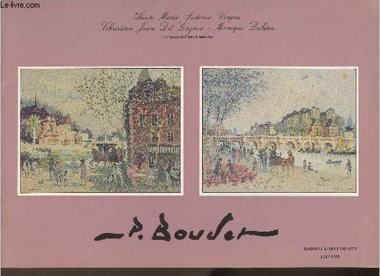 Catalogue de vente aux enchres/Juin 1990- Bordeaux Rive Droite- Pierre Boudet