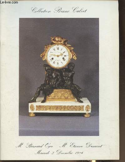 Catalogue de vente aux enchres/Le 3 dcembre 1986- Collection Bruno Calvet