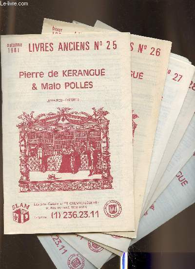 Catalogues Les Chevau-legers n25  30 (6 volumes) / livres anciens