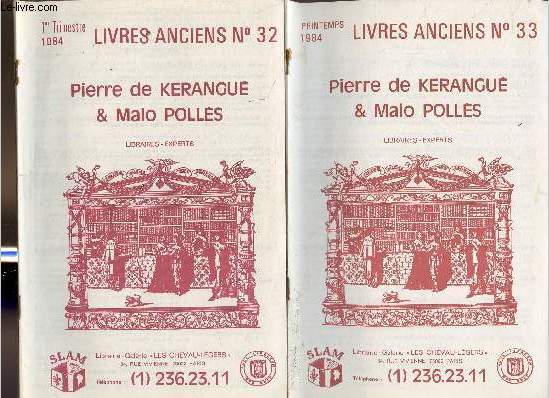 Catalogues Les Chevau-legers n32 et 33 (2 volumes) / livres anciens