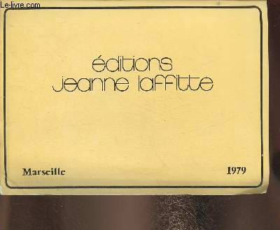 Catalogue des ditions Jeanne Laffitte- 1979