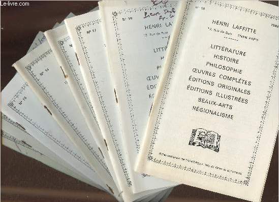 Lot de 8 Catalogues Henri Laffitte- Littrature, histoire, philosophie, oeuvres compltes, ditions originales, beaux arts, etc