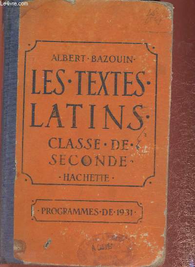 Les textes latins- Classe de seconde