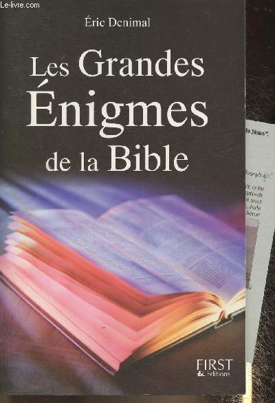 Les grandes nigmes de la Bible