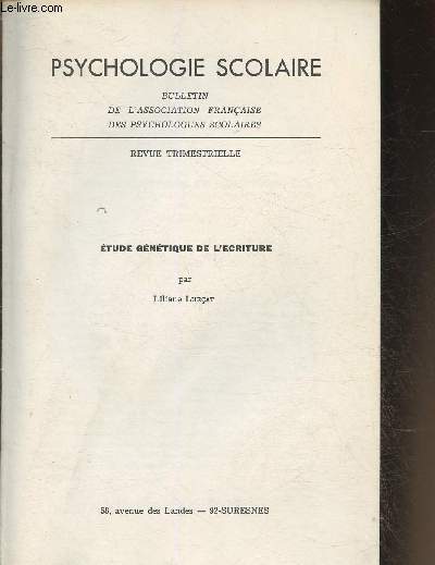 Psychologie scolaire- Etude gntique de l'criture