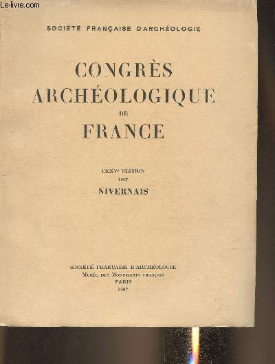 Congrs archologique de France CXXVe session 1967 Nivernais