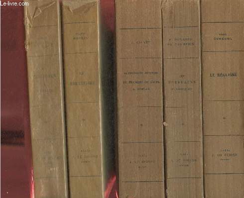 Histoire de la littrature franais Tomes V  IX (5 volumes, tome XII manquant) -Le ralisme, Le romantisme, De Tlmaque  Candide, Les ecrivains classiques, La littrature religieuse de Franois de Sales  Fnelon