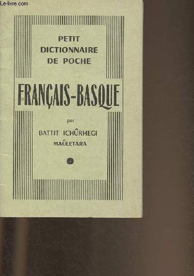 Petit dictionnaire de poche Franais-Basque