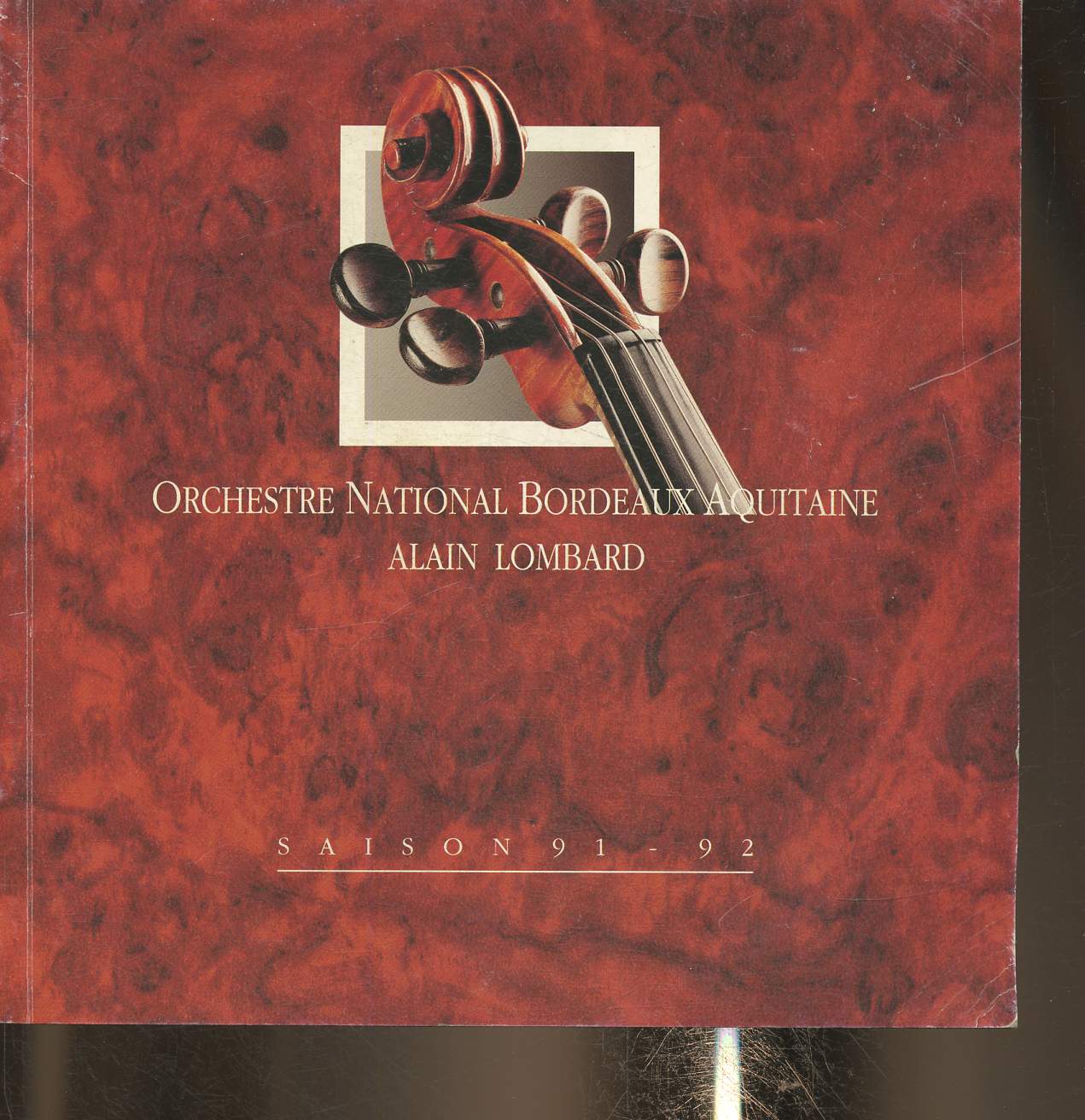 Programme de l'Orchestre national de Bordeaux Aquitaine saison 1991-1992