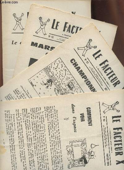 Le facteur X n91  94 (4 volumes)-Octobre, Novembre, dcembre 1963 et Janvier 1964