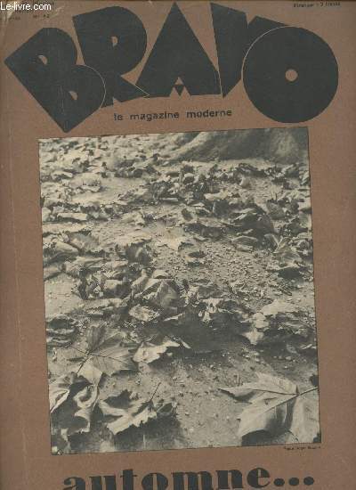 Bravo, le mensuel de Paris n de Novembre 1932-Sommaire: La terre qui nat par Emile Blime- Le paysan noir par Robert Delavignette- Dakar, tape internationale et porte du Soudan- Le dsir d'une fripouille par Ben Hecht, traduit par Maurice Rmon- L'Afri