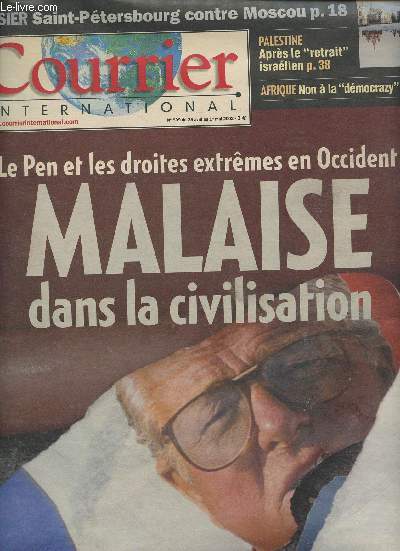 Courrier international n°599- Avril/Mai 2002-Le Pen et les droites extrêmes en Occident, malaise dans la civilisation