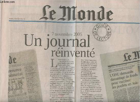 Le monde - 7 Novembre 2005- Un journal rinvent- Guide de lecture