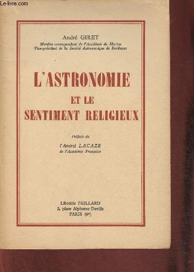 L'astronomie et le sentiment religieux