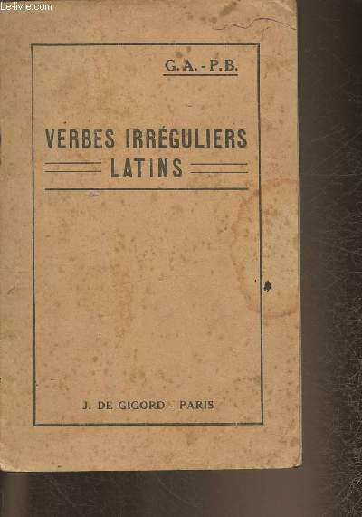 Verbes irrguliers latiens