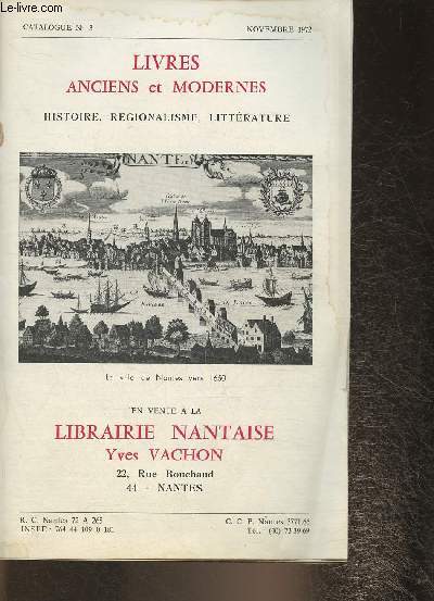 Livres anciens et modernes- Librairie nantaise Yves Vachon Catalogue n3