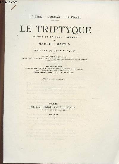 Le Triptyque pomes de la cte d'argent- PHOTOCOPIE -EXTRAIT