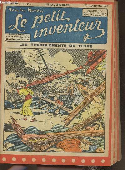 Le petit inventeur n36- 20 novembre 1923- Tremblements de terre