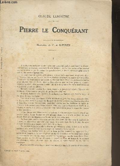 Pierre le Conqurant- Supplment  l'Illustration du 19 novembre 1910